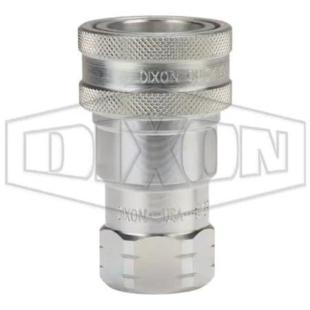 Dixon DQC K Interchange Female Coupler, 3/4-14 Nominal, Female BSPP, Steel 6KBF6