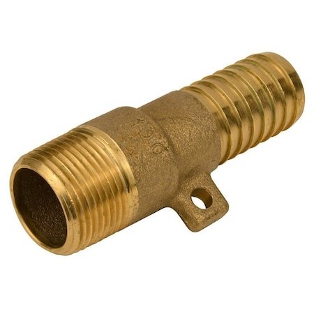 Water Source Pipe Adapter with Rope Loop, 1 in, MNPT x Barb, Brass MAR100NL