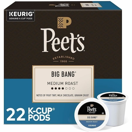 Peets Coffee Peet's Coffee K-Cup Big Bang Coffee, Compatible with Keurig Brewer, Medium, K-Cup, Big Bang, 4PK 5000363636