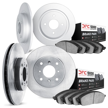 Dynamic Friction Co DFC Rotors with 5000 Advanced Brake Pads 6504-13000