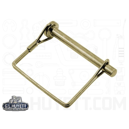 Huyett Snap & Lock Pin, SH, 2-Wire, Zn Yelw Low Carbon Steel, .312 Dia x 2.5 L x 2.75 Shk L SNAPY-312-2500S