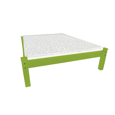 Homeroots Lime Green Solid Wood Queen Bed Frame 546726