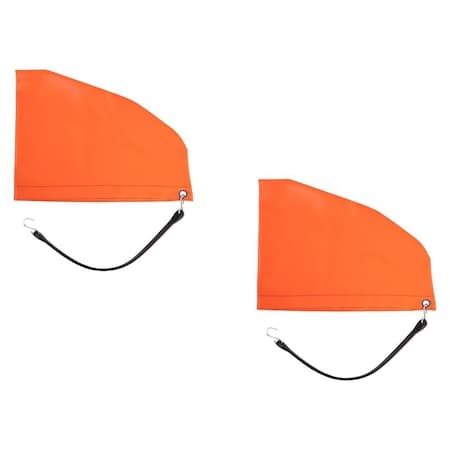 Mytee Products Orange 12in Turbo Saver Exhaust Cover & 21in Rubber Snap Tie w/ Hook, 2PK TSEC-12x2