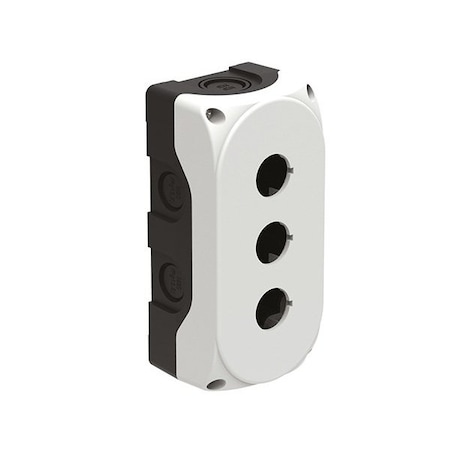 Lovato 3 Hole Station, 22Mm, Gray LPZP3A8