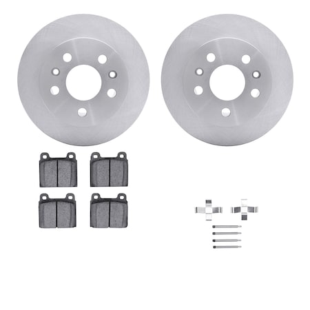 Dynamic Friction Co DFC Brake Rotor with 5000 Brake Pads and Hardware Kit 6512-74391