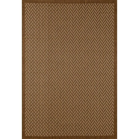 Standalone 9 x 13 ft. Plymouth Collection Bayou Flat Woven Indoor & Outdoor Area RugBrown ST319961