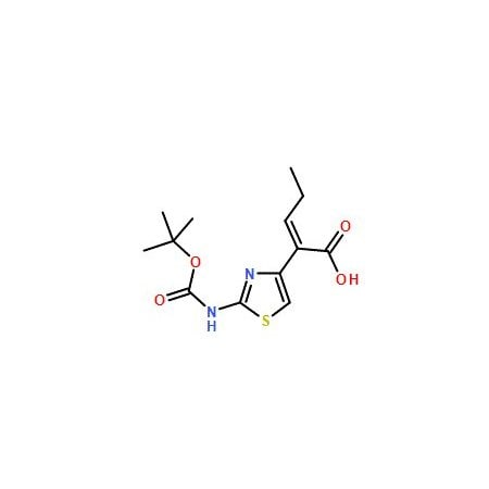 Ak Scientific (Z)-2-(2-((tert-Butoxycarbonyl)amino)thiazol-4-yl)pent-2-enoic acid (5g), CAS 86978-24-7 W8926-5g