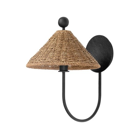 Troy Lighting Layton 1 Light Wall Sconce 10 In. Black Iron B6414-BI