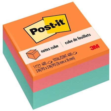 3M Post-it, Original Cubes, 3 X 3, Aqua Wave, 470-Sheet 2056FP