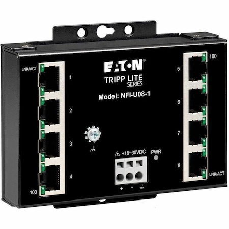 Eaton EATON Ethernet Switch 8-Port Fast Ethernet Unmanaged NFI-U08-1