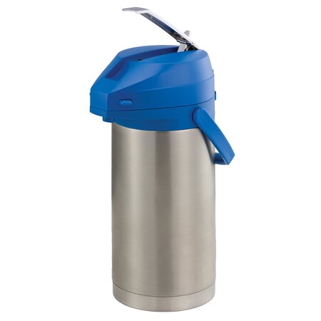Service Ideas Color Me SVAC, Vacuum Insulated Airpot, Stainless Vacuum, 3.7 Liter, Brushed CTAL37BLU