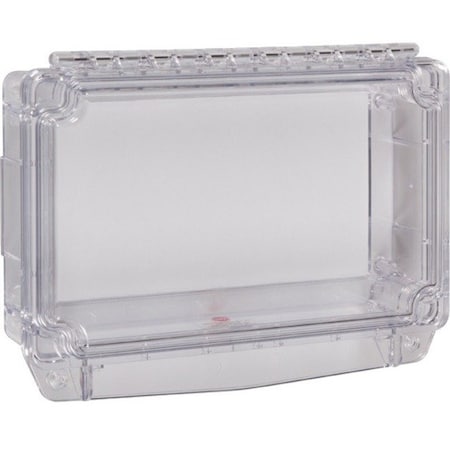Safety Technology International Universal Stopper Cover, Polycarbonate, Surface Mount, 8 1/4 in W x 4 3/4 in H x 2 in D, Clear STI-7700