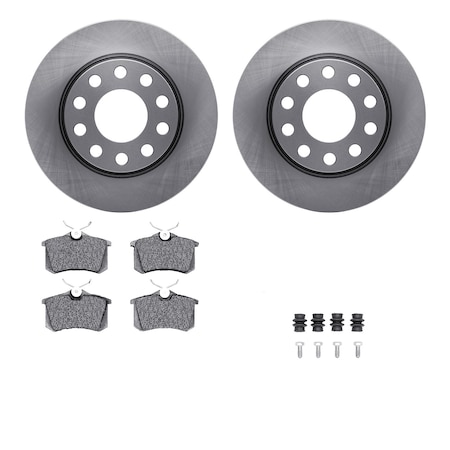 Dynamic Friction Co DFC Brake Rotor with 5000 Brake Pads and Hardware Kit 6512-73307