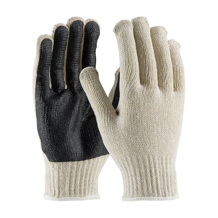 Pip Regular Weight Seamless Knit Cotton/Polyester Glove with PVC Palm Coated Grip, 12PK 36-110PC-BK/M