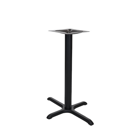 Bfm Seating Stamped Steel - 24 x 30 Cross Base - Counter Height - 3in Column - 11 7/8in Bolt-On Top Plate STB-2430CBP