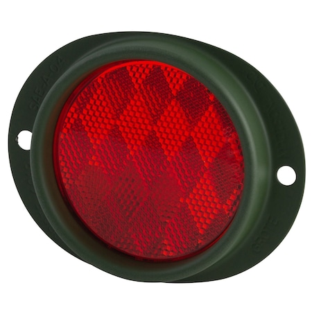 Grote Reflector-Military-2-Hole Mntg-Red, 40162 40162