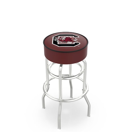 Holland Bar Stool Co 25" South Carolina Cushion Seat, 2-Ring Chrome Swivel Bar Stool L7C125SouCar