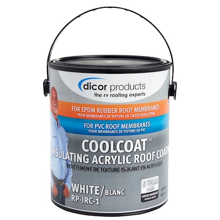 Dicor Use With Dicor Cleaner/ Activator, For Rubber RV Roof, 125 Square Feet RP-IRC-1