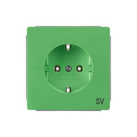 Siemens DELTA style green SCHUKO socket outlet 10/16 A 5UB1815