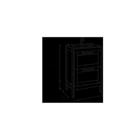 Homeroots 24" Gray Wood Freestanding Bathroom Vanity With White Sink And Two Drawers 627397