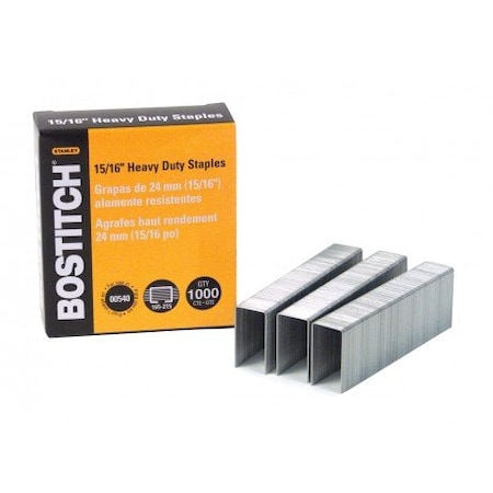 Bostitch Heavy Duty Staples, 165-215 Sheets, 15/16 Inch (24mm) Leg, 1,000 Per Box SB3515/16HC-1M