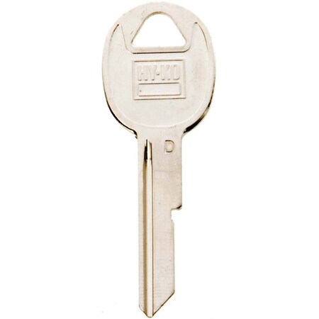 Hy-Ko Key Blank, Brass, Nickel, B51 Key Number 11010B51