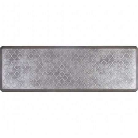 Wellnessmats Estates Trellis Kitchen Mat - Slate- 6 L x 2 W ft. ET62WMRBNGRY