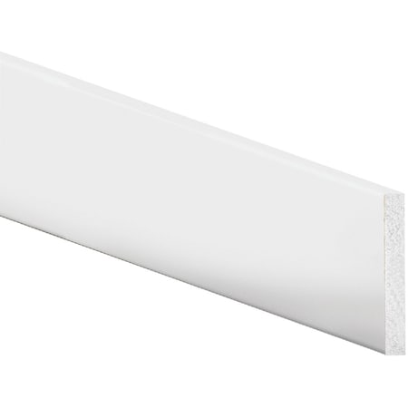 Inteplast Building Products 4''x8 ' Crystal Wht Polystyrene Flat Molding 50400800032