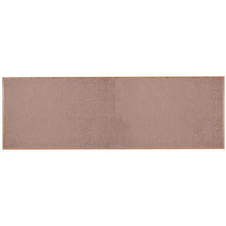 Aarco Designer Fabric Bulletin Board w/ an Oak Frame, Frame: Clear Lacquer, Board: Pumice 48''Hx144''W OF48144022