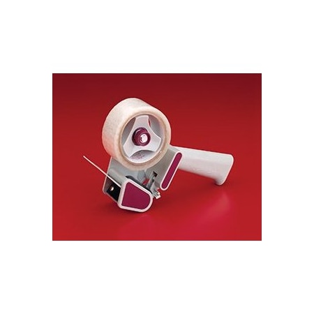 Nifty Products Tape Dispenser, 2 in Max. Tape Width, Pistol, Plastic, Burgundy, Gray, 24 PK D799AB