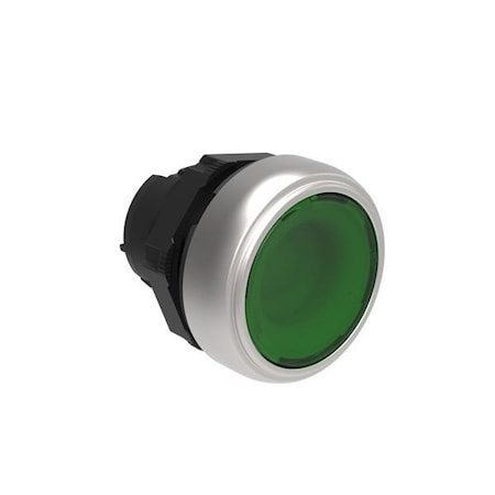 Lovato Green Illuminated Flush Push-B, 10PK LPCBL103