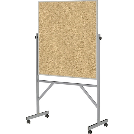 Ghent Reversible Cork Bulletin Board, Aluminum Frame, 4'H x 3'W ARKK43