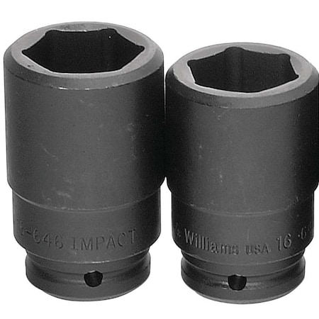 Williams 3/4" Drive Impact Socket Black Industrial, Deep 3/4" D, 6Pt 1-3/4 JHW16-656