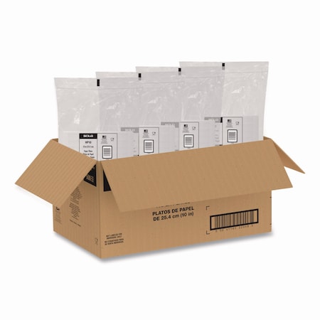 Solo Compostable Paper Dinnerware, ProPlanet Seal, Plate, 10in dia, White, 500PK HP10W