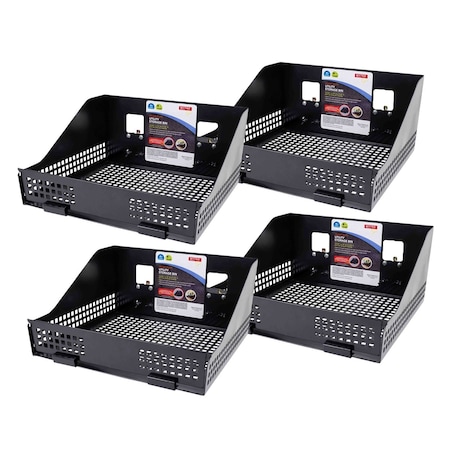 Mytee Products Heavy Duty Metal E-Track Bin for E-Track System, Enclosed Trailer Basket, 4PK ETK-StorageBinHDx4