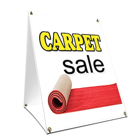 Signmission Carpet Sale, 24 Inch x 18 Inch A-frame Yard Sign, Plastic Sign SBC-1824-Carpet Sale