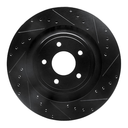 Dynamic Friction Co DFC Brake Rotor - Drilled and Slotted - Black 633-40025R