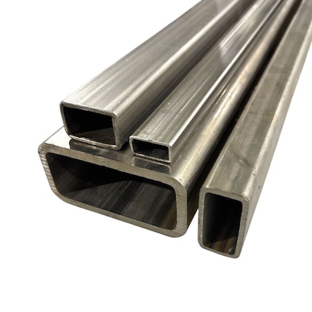 Online Metal Supply 4 in x 2 in x 0.165 in Wall x 10 inches, 304 Stainless Steel Rectangle Tube 304SSRCTH4W2T0.165L10.1