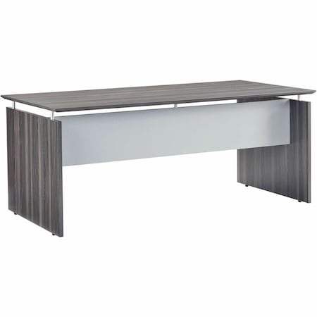 Mayline Straight Front Desk Medina Desk, Straight, Gray, 72", 36" D X 42-3/4" H, 72" W X Gray Steel Laminate MNDS72LGS