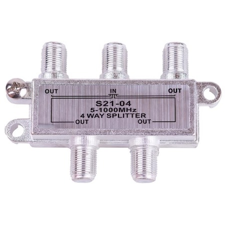 Monster Cable Just Hook It Up 4 Way Coax Splitter 75 ohm 1000 MHz 140010-00