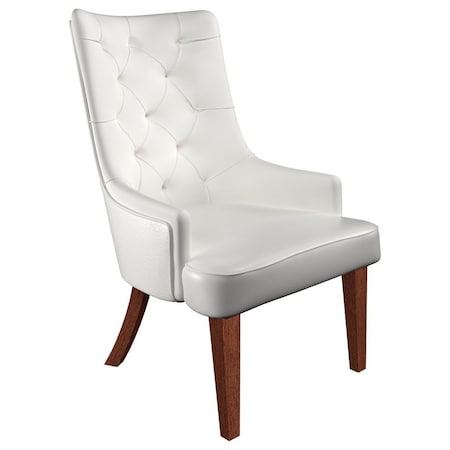 Leisuremod Spruce Collection Modern Wooden Dining Chair in White SC24W