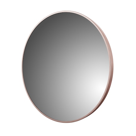 Craft And Main Round Mirror, Framed, 28x28in, Aluminum AM2828-BR