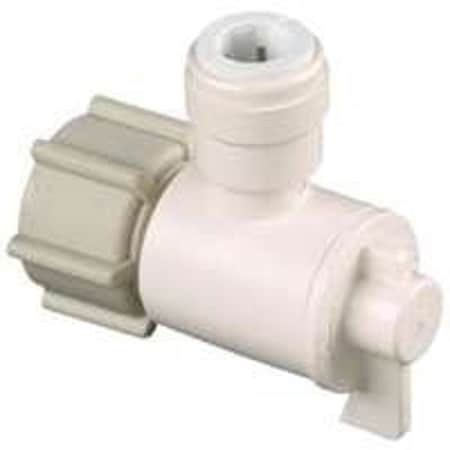 Watts Angle Valve, 1/2 x 1/4 in Connection, NPS x CTS, 250 psi Pressure, Thermoplastic Body 3553-0608/P-675