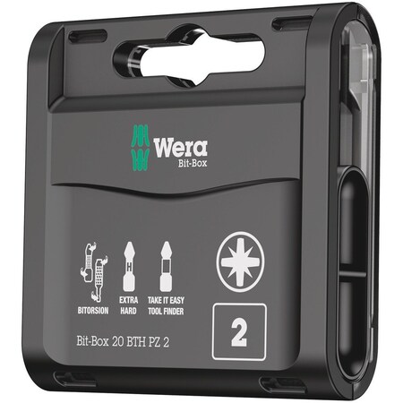 Wera Bit-Box 20 BTH PZ, PZ 2 x 25 mm, 20 pieces 5057762001