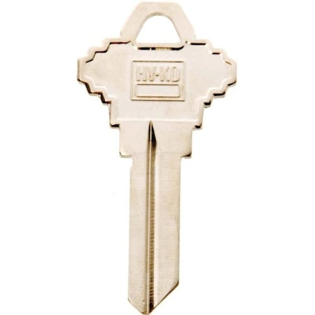 Hy-Ko Key Blank, Brass, Nickel, For Schlage Cabinet, House Locks and Padlocks 11010SC8