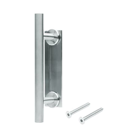 Renin Alperton Series BD414-SN Barn Door Handle, 300 mm H Handle, Steel, Satin Nickel BDB414-SN