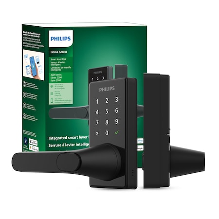 Philips Wi-Fi Smart Deadbolt Lock/Lever All in One Combo DDLOM1020X-15HW-MB
