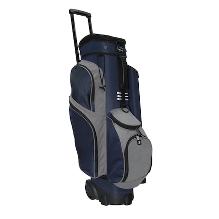 Powerplay Spinner X Transport Cart Golf Bags - Navy & Heather Grey - 15 x 12 x 36 in PO2645021