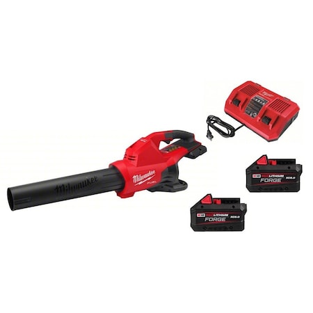 Milwaukee Tool M18(TM) REDLITHIUM(TM) Cordless Blower and Battery Kit, 600 cfm, 145 mph, Battery Included, 65 dB 2824-20,48-11-1881,48-11-1881,48-59-1802