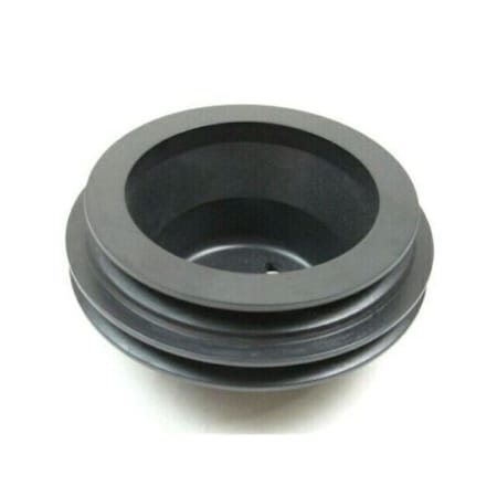 Absurdo Aluminum Long Water Pump Pulley with Double Groove for 1969-Up BBC 396-454, Black AB2205015